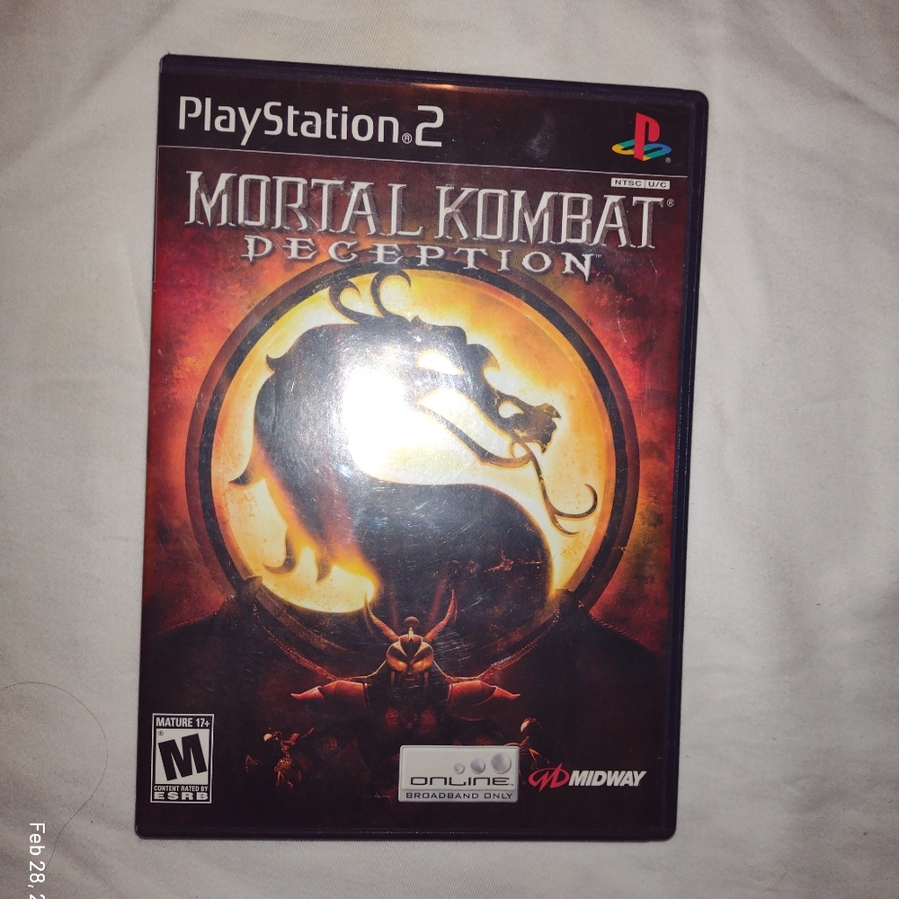 Mortal Kombat Deception Sony PlayStation 2 ps2 complete w manual TESTED works